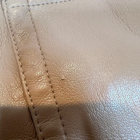 Aritzia Wilfred Melina Pants Women's 10 Camel Vegan Leather High Waisted - Picture 7 of 15